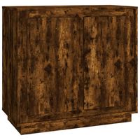 vidaXL Dressoir 80x34x75 cm bewerkt hout gerookt eikenkleurig - thumbnail