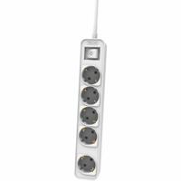 Stopcontactenstrip 5 Tomas met Interruptor Philips CHP2154W/10