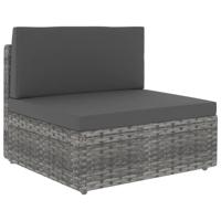 Middenbank sectioneel poly rattan grijs Middenbank sectioneel poly rattan grijs