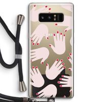 Hands pink: Samsung Galaxy Note 8 Transparant Hoesje met koord