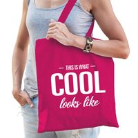 This is what cool looks like cadeau tas roze voor dames - thumbnail