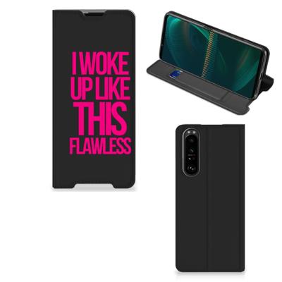 Sony Xperia 5 III Hoesje met tekst Woke Up - Origineel Cadeau Zelf Maken