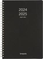 Brepols schoolagenda Weekly Notes Polyprop, zwart, 2024-2025
