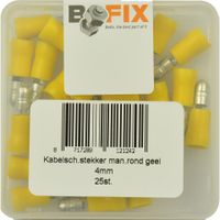 Bofix Kabelschoen AMP stekker man rond 4,0 geel (25st) - thumbnail