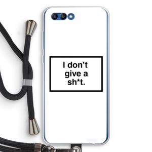 Don't give a shit: Honor 10 Transparant Hoesje met koord