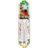 Nostalgic Art Binnen/buiten thermometer - Tiki Bar - Wit - metaal - 28 x 6.5 cm - thumbnail