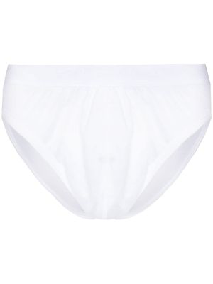 Zimmerli slip à taille à logo - Blanc
