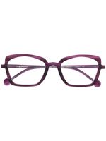 L.A. EYEWORKS lunettes de vue à effet écaille de tortue - Violet - thumbnail