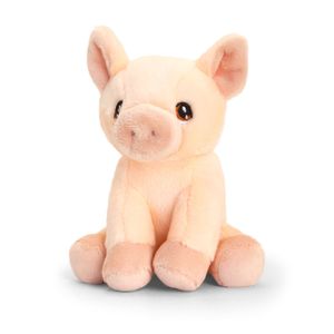 Pluche knuffel dier varken 12 cm