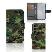 Samsung Galaxy S25 | Telefoon Hoesje | Army Dark | Portemonnee hoesje