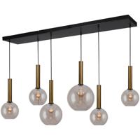 Masterlight HanglampBella 2 Antiek messing met goud glas - 2981-10-130-25-602411