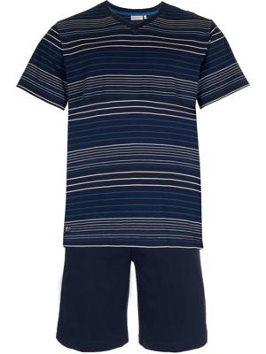 Pastunette Shortama met V-hals blauw