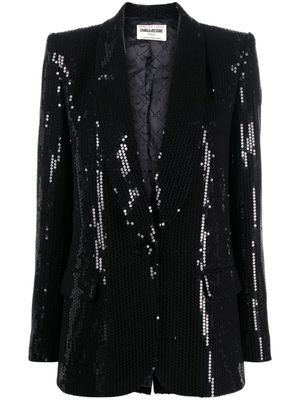 Zadig&Voltaire blazer Vive à sequins - Noir