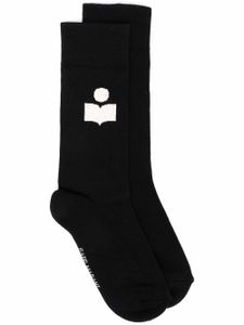 ISABEL MARANT chaussettes Siloki à logo intarsia - Noir