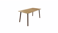 Tafel 8711 recht - 200 x 80 cm. - Zwart - Toscaans noten - Beuken wenge - thumbnail