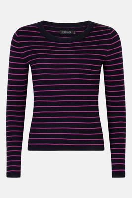 Ydence Knitted Top Devina | Navay/Fuchsia Purple