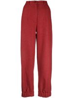 DEPENDANCE pantalon droit à taille haute - Rouge