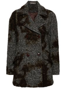 Suzusan manteau à imprime tie dye - Gris