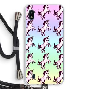 Musketon Unicorn: Samsung Galaxy A10 Transparant Hoesje met koord