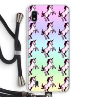 Musketon Unicorn: Samsung Galaxy A10 Transparant Hoesje met koord