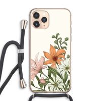 Floral bouquet: iPhone 11 Pro Max Transparant Hoesje met koord