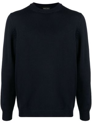 Roberto Collina pull classique - Bleu