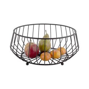 present time - Fruitmand Linea Kink - Zwart - 30x14,5cm