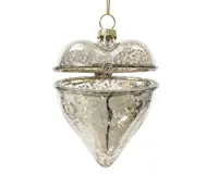 Kerstornament Hartje Antique Glas 1st - thumbnail