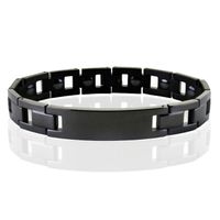 Edelstaal heren armband Tom Jaxon Magneten Graveren Zwart