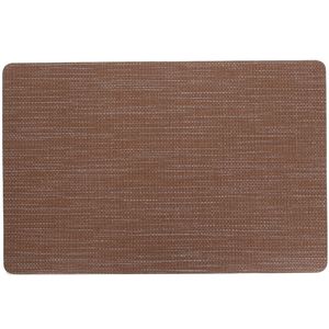 Cosy & Trendy Placemat rechthoekig - vinyl bruin - 29 x 44 cm