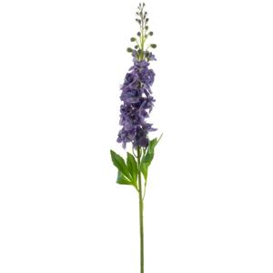 Kunstbloemen boeket Ridderspoor/delphinium Roland - 8x - 87 cm - paars - kunst zijdebloemen