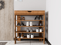 Schoenenkast ROYELLE 1 deur walnoot Schoenenkast ROYELLE 1 deur walnoot