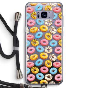 Pink donuts: Samsung Galaxy S8 Transparant Hoesje met koord