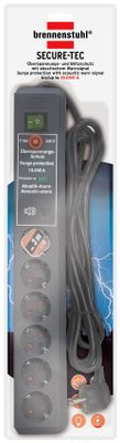 Brennenstuhl Secure-Tec Surge Protection 15.000 A Zwart 6 AC-uitgang(en) 3 m