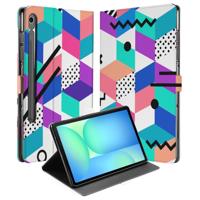 Book Case Hoesje met Standaard Blocks Colorful Samsung Galaxy Tab S10 FE | Tab S9 FE Book Case Hoesje met Standaard Blocks Colorful Samsung Galaxy Tab S10 FE | Tab S9 FE