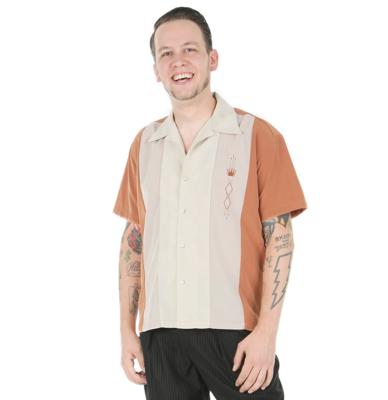 The Drew Button Up Shirt, Rusty-XXL | 29% korting