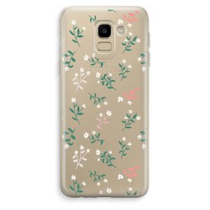 Small white flowers: Samsung Galaxy J6 (2018) Transparant Hoesje