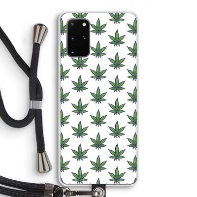 Weed: Samsung Galaxy S20 Plus Transparant Hoesje met koord
