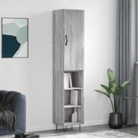 Hoge kast 34,5x34x180 cm bewerkt hout grijs sonoma eikenkleurig