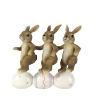 Clayre & Eef Multi Decoratie konijnen 14*5*13 cm 6PR3250
