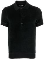 TOM FORD short-sleeve velvet polo shirt - Noir - thumbnail