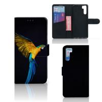 OPPO A91 | Reno3 | Telefoonhoesje | Met pasjeshouder | Papegaai