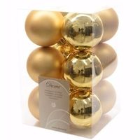 Kerst kerstballen goud 6 cm Ambiance Christmas 12 stuks