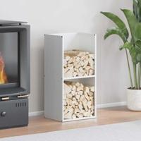 VidaXL Brandhoutrek 40x30x80 cm koudgewalst staal wit