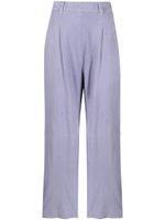 Forte Forte pantalon en daim à taille haute - Violet