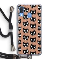 Kat: Samsung Galaxy A40 Transparant Hoesje met koord