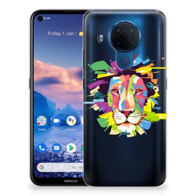 Nokia 5.4 Telefoonhoesje met Naam Lion Color