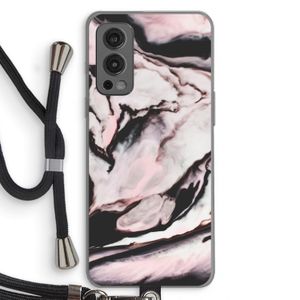 Roze stroom: OnePlus Nord 2 5G Transparant Hoesje met koord