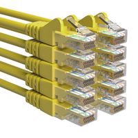 Cat 5e - U/UTP - Netwerkkabel - Patchkabel - Internetkabel - 1 Gbps - 2 meter - Geel - Allteq - thumbnail
