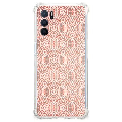 OPPO A16 | A16s | A54s Doorzichtige Silicone Hoesje Pattern Orange OPPO A16 | A16s | A54s Doorzichtige Silicone Hoesje Pattern Orange